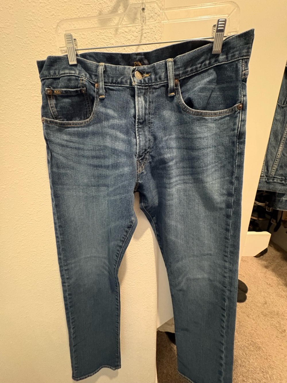 Ralph Lauren Slim Straight Men's Denim Jeans - Medium Blue Wash